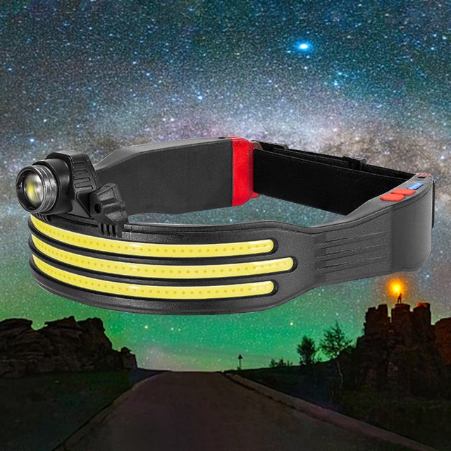 Lámpara De Cabeza Lámpara portátil COB con pantalla LED Mini lámpara de cabeza COB para acampar (C) Sywqhk Para estrenar