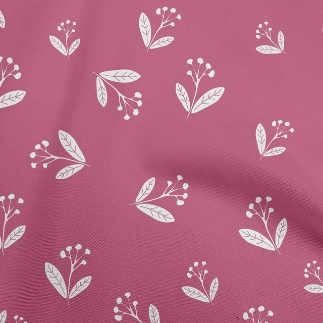 oneOone Velvet Pink Fabric Floral Sewing Craft Projects Fabric Prints By Yard 58 Inch Wide-C6