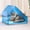 blue, variant on Acrylic Cat Houses for Indoor Cats, Modern Cat Cave with Washable Soft Cushion & Hanging Toys, Sturdy Wooden Base Pet Bed for Cats up to 20 lbs, White