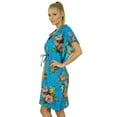 thumbnail image 2 of Bimba Women Short Kaftan Floral Print Beach Coverup Caftan Nightwear, 2 of 5