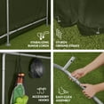 thumbnail image 5 of Best Choice Products 10x8ft Outdoor Fabric Storage Shed, Steel Frame, Dual Roll-Up Zipper Doors, Window - Forest Green, 5 of 8