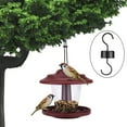 thumbnail image 6 of BAILANku Hummingbird Feeders, Wild Bird Feeders for Outside, Hanging Bird Feeder, Hanging Plastic Bird Feeder, Round Roof Design for Garden Backyard Decoration, 6 of 6