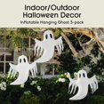thumbnail image 2 of Halloween Decor FUNBOY Hanging Ghost, paquete de 3 con ventosas, 2 of 8