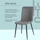 thumbnail image 2 of Set de 2 Sillas para Comedor Respaldo Alto Velvet Acolchadas gris, 2 of 7