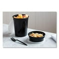 thumbnail image 3 of Pactiv Corp. YL2508B Newspring DELItainer 4.55 in. x 4.55 in. x 1.8 in. 8 oz. Plastic Microwavable Container - Black/Clear (240/Carton), 3 of 6