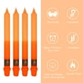thumbnail image 4 of XINAOBAOLUO 4PCS Stick Dripless Candles Gradient Color Candles Orange Tapered Candles Dinner Party Candles Wedding Party Decoration Ideas, 4 of 5