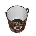 thumbnail image 3 of Fotbe A Cup Of Black Coffee On A Saucer Laundry Basket with Handles, Waterproof Large Laundry Hamper, Wash Bag for Corner Dorm, Rolling Laundry Basket with Handles-Small, 3 of 8