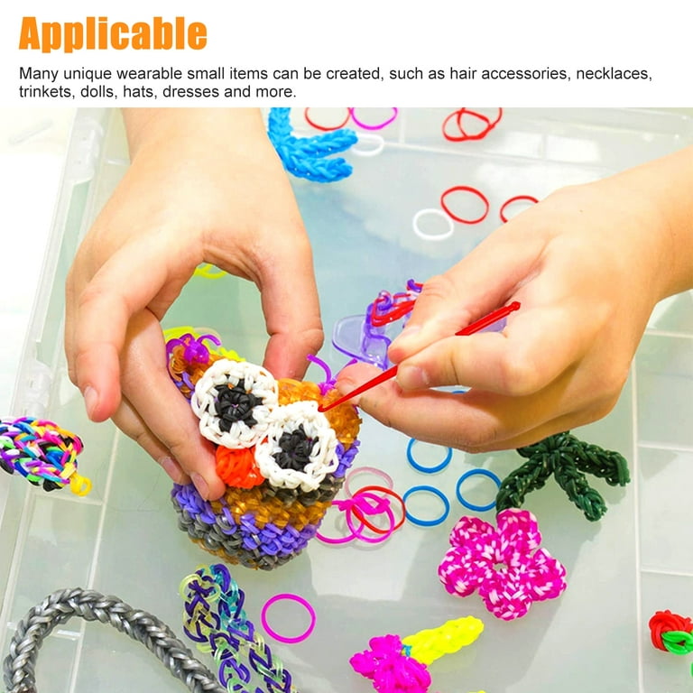 EEEkit 2069pcs Loom Bands Kit 28 Colors Rubber Bands Bracelets Making Kit  with Accessory, Gift for Girls DIY Art Craft