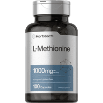 L Methionine 1000 mg | 100 Capsules | Free Form Supplement | by Horbaach