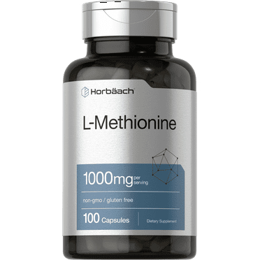 L Methionine 1000 mg | 100 Capsules | Free Form Supplement | by Horbaach