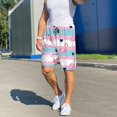 thumbnail image 6 of Gaeub Flamingo1 Print Men's Short Pajama Pants, Sleep Shorts, Household Pants, Casual Pants with Pockets-Medium, 6 of 6