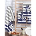 thumbnail image 2 of Anchor Gray Kitchen Dish Towels for Drying Dishes Set of 4, Modern Navy Blue White Striped Nautical Waffle Weave Microfiber Hand Tea Bathroom Towels Quick Dry & Absorbent Towel 15.7x23.6, 2 of 7