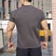 thumbnail image 4 of Blusas y camisas de manga corta y cuello redondo para hombre. Blusas casuales de verano para hombre, de manga corta, de color liso, con cuello redondo, para fitness. Blusas de poliéster para hombre., 4 of 4