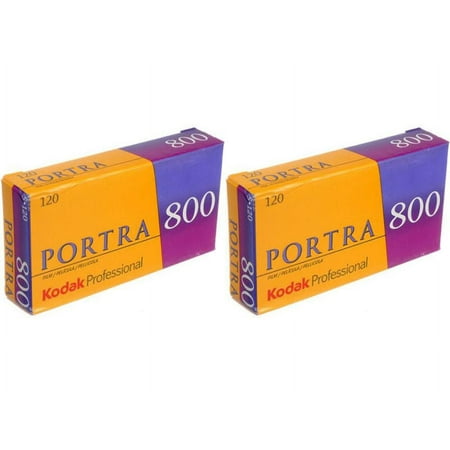 2 Pack Of Kodak 812 7946 Professional Portra 800 Color Negative Film 120 (ISO 800) 5 Roll Pack (8127946)