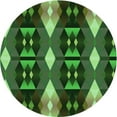 thumbnail image 1 of Ahgly Company Machine Washable Indoor Round Transitional Dark Forest Green Area Rugs, 5' Round, 1 of 7
