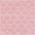 thumbnail image 3 of Unique Loom Trellis Frieze Collection Area Rug - Rounded (4' Square Light Pink/Ivory), 3 of 7