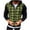 Green(New), variant on Men's Fashion Casual Adjustable Drawstring Hooded Long Sleeve Color Block Checkered Jacket