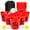 Red, variant on ROPODA Giant Yard Pong, Yard Games with Durable Buckets and Balls Red
