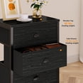 thumbnail image 5 of Tydimor 6 Drawer Dresser,Chest of Drawers for Bedroom Tall Fabric Dresser,Black Oak, 5 of 10