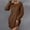 Brown, variant on EGNMCR Women's Sweater Dress Solid Color Oversize Plush Knitted Dresses Casual Winter Pullover Mini Dress