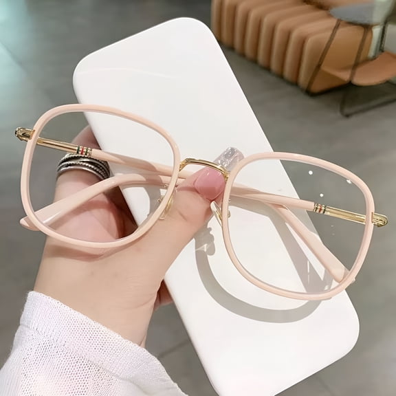 GJX Oversized Pink Reading Glasses 3.50 for Women,Ladies Fashionable Square Readers Blue Light Blocking Presbyopic Glasses 3.50 Strength Blue Light Readers for Women