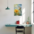thumbnail image 4 of ZHONGYUTONG Hummingbird Wall Art Yellow Dandelion Canvas Bird on Floral Painting Animal Flower Picture for Living Room Decor Framed (12.00" x 18.00"), 4 of 5