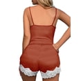 thumbnail image 5 of DYMADE Women Summer Pajama Set 2Pcs Sets Lace V-Neck Cami Tank Tops Shorts Loungewear Sets Sleepwear, 5 of 5