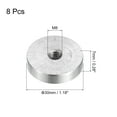 thumbnail image 2 of Unique Bargains M8 Thread 30mm Diameter Round Shape Aluminum Disc Hardware 8pack Aluminum Circle Disc Glass Top Adapter for Glass Table, 2 of 5