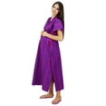 thumbnail image 2 of Bimba Cotton Kaftan Delivery Gown Wear Front & Back Buttons Caftan With Belt, 2 of 7
