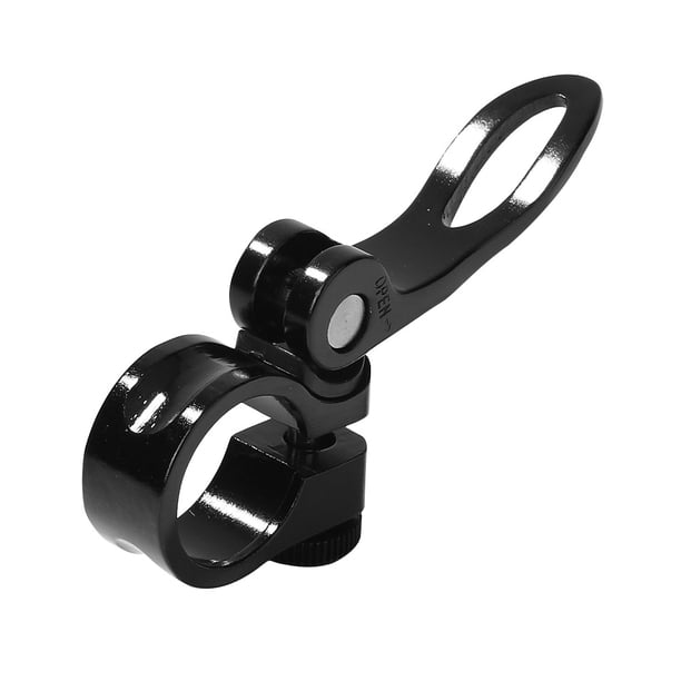 Abrazadera de tija de sillín MTB de liberación rápida, abrazadera de aluminio (25,4 mm, negra)