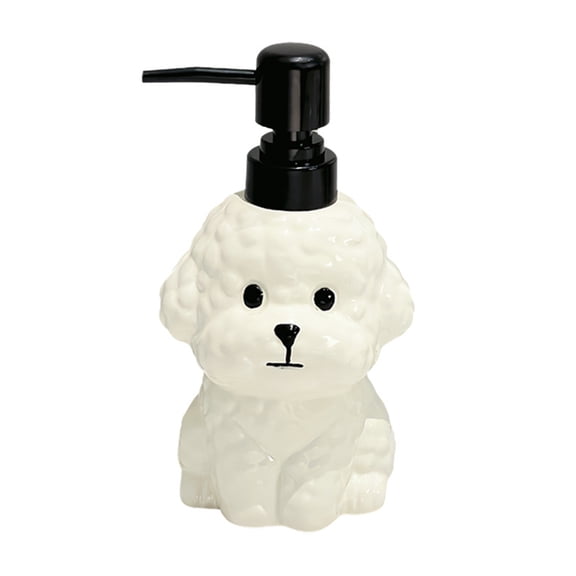 Puppy Shaped Soap Dispenser Empty Ceramic Pumps Press Cosmetic Bottle Lotion Container For Makeup Cream Bath Shampoo
