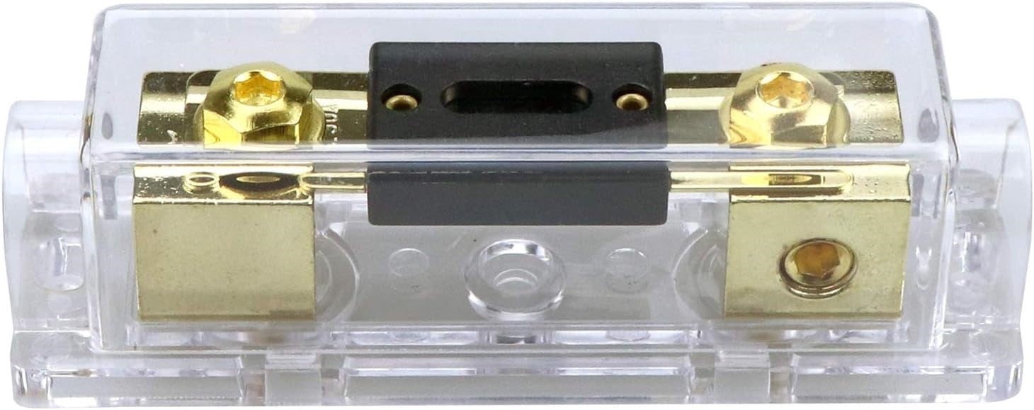 2 Absolute ANH-3 0/2/4 Gauge AWG in-Line ANL Fuse Holder & 2 Gold Plated 60 Amp Fuse