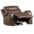 thumbnail image 4 of OakvillePark Ridder Polished Microfiber Upholstered Power Reclining Chair, Brown, 4 of 6