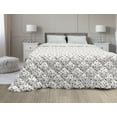 thumbnail image 1 of White Down Alternative Comforter, Simplistic Minimalist Design Maritime Oceanic Coastal Theme Water Splash Print, Microfiber Quilt for All Season, 5 Sizes, Turquoise Cream, by Ambesonne, 1 of 3