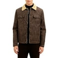 thumbnail image 1 of Ceisia Men's Vintage Stand Collar Button-Up Jacket Faux Shearling Collar Gift Casual Pocket Outerwear, 1 of 4