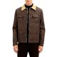 thumbnail image 1 of Ceisia Men's Vintage Stand Collar Button-Up Jacket Faux Shearling Collar Gift Casual Pocket Outerwear, 1 of 4