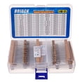 thumbnail image 1 of BOJACK 1000 piezas Kit de resistencias de 25 valores 1 Ohm-1M Ohm con 5% 1/4W Surtido de resistencias de película de carbono, 1 of 1