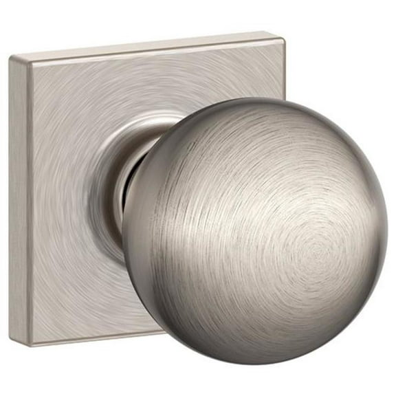 Schlage F10-Orb-Col Orbit Passage Door Knob Set - Nickel