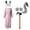 Pink, variant on Adults Scary Wolf Granny Costume with Plush Ear Hat and Tail & Gloves,Halloween Big Bad Wolf Granny Costume with Hat & Gloves & Tail & Cane Set,LARP Horror Wolf Grandma Costume Outfit