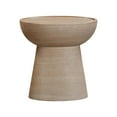 thumbnail image 2 of Pemberly Row Table d'Appoint en Pierre Faux Travertin Beige pour Intérieur / Extérieur, 2 of 7