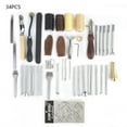 thumbnail image 1 of Outil en Cuir, 34 Pcs/ensemble Outil de Bricolage en Cuir Outils à Main en Cuir Design de Pointe, 1 of 5