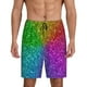 thumbnail image 1 of Balery Colorful Glitter Pantalones cortos de pijama de punto de algodón para hombre con cinturilla y bolsillos-Small, 1 of 6