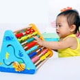 thumbnail image 2 of HILABEE 5 Sides Wooden Alphabet Abacus Blocks Activity Center for Kids Baby Gift, 2 of 9