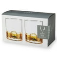 thumbnail image 3 of Viski Mountain Crystal Tumblers, Whiskey Drinking Glasses, 9 oz Set of 2, 3 of 6