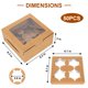 thumbnail image 2 of Cajas para galletas OAMCEG, 50 unidades, con ventana, 15 x 15 x 7 cm, color marrón, 2 of 9