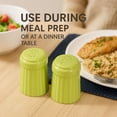 thumbnail image 6 of Omniware Simsbury Salt & Pepper Set - Classic Citron Stoneware Shakers with 6oz Capacity - Dishwasher Safe, Lead-Free Glaze, Distinctive "S" & "P" Cap - Farmhouse-Style Kitchenware, 6 of 8
