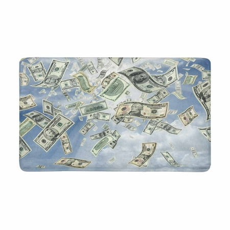 MKHERT Funny Wealth Idea The Rain of Dollars Bills Currency Money Doormat Rug Home Decor Floor Mat Bath Mat 30x18