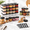 4OZ 48Pack (Black), variant on 4oz Plastic Jars 48pcsroundr Container With Black Lids Stackable Empty Slime Jar Refillable Airtight Travel Storfor Kitchen Beaut