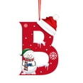 thumbnail image 1 of Lekihaqq Double Sided Acrylic Christmas Tree Ornament Personalized Family Gift 26 Letter Pendant Holiday Party Decorations for Home Xmas Decorative Hanging, 1 of 6