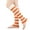 Orange, variant on Christmas Ribbed Knit Color Blocking Striped Leg Warmers Socks for Women Plush Trim Splicing Boot Cuffs Leg Covers